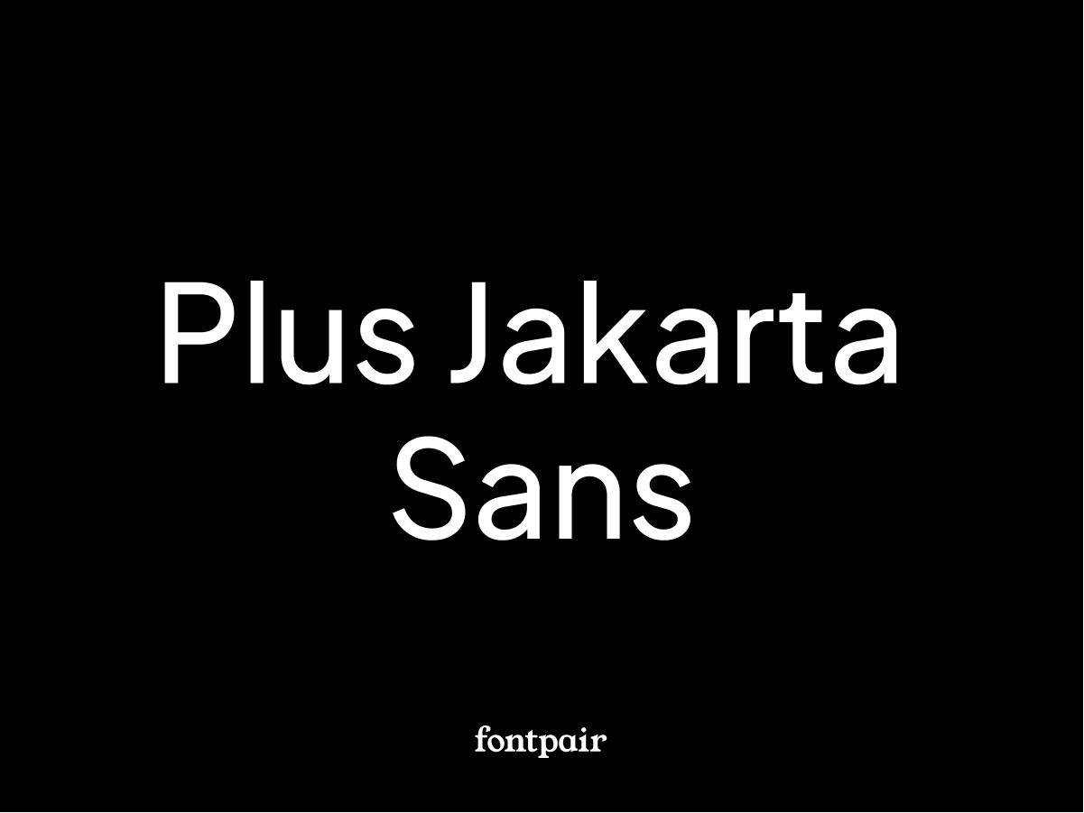 Font Plus Jakarta Sans